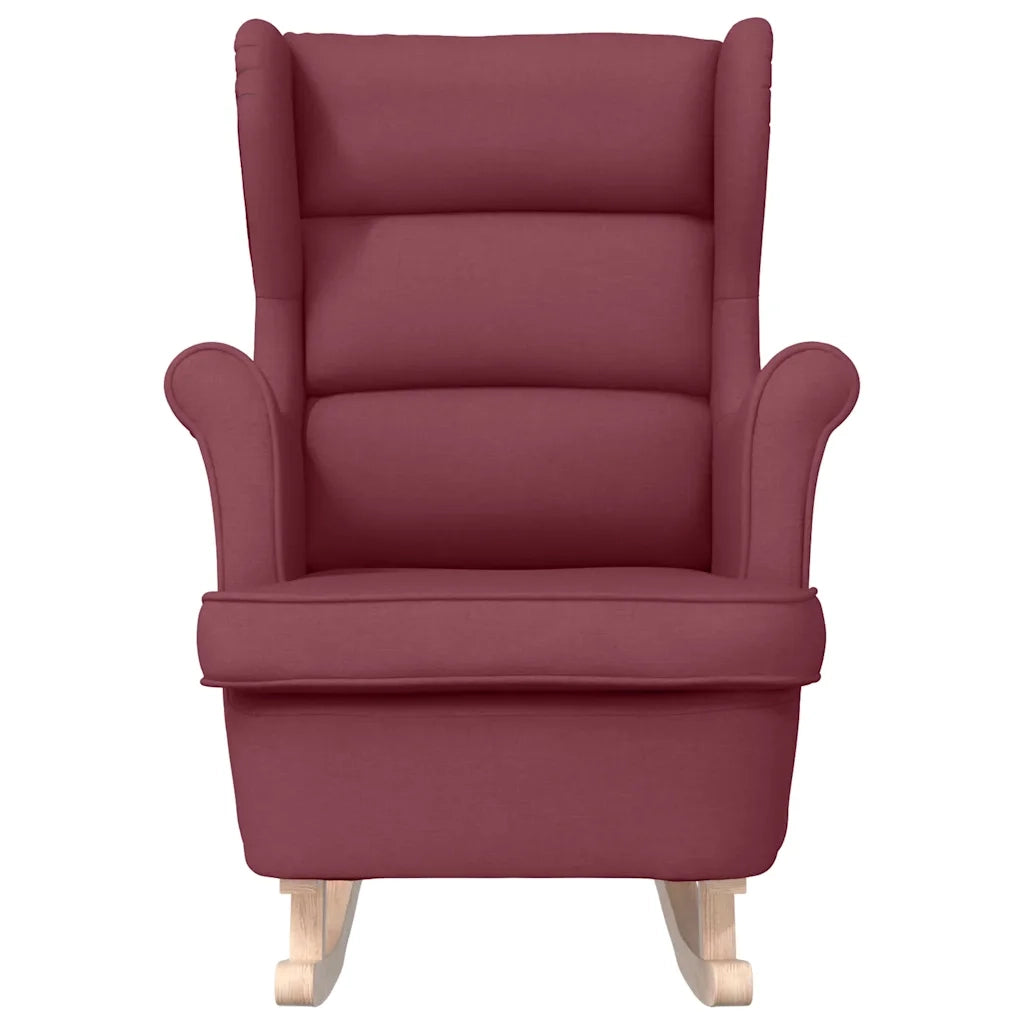 Sedia a Dondolo Rosso Vino 74x90x102 cm in Tessuto 4016922