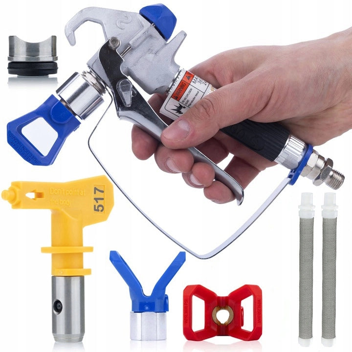 Pistola a Spruzzo con Protezione PM-RUS01 UltraSpray Set – Alta Precisione, Ergonomico, Compatibile con Graco, Wagner