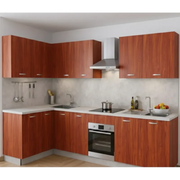 Pensile Cucina in Legno Nobilitato Ciliegio Mobile Alto con 1 Anta, Pensile Componibile Moderno Made in Italy (H48XL30XP33cm)