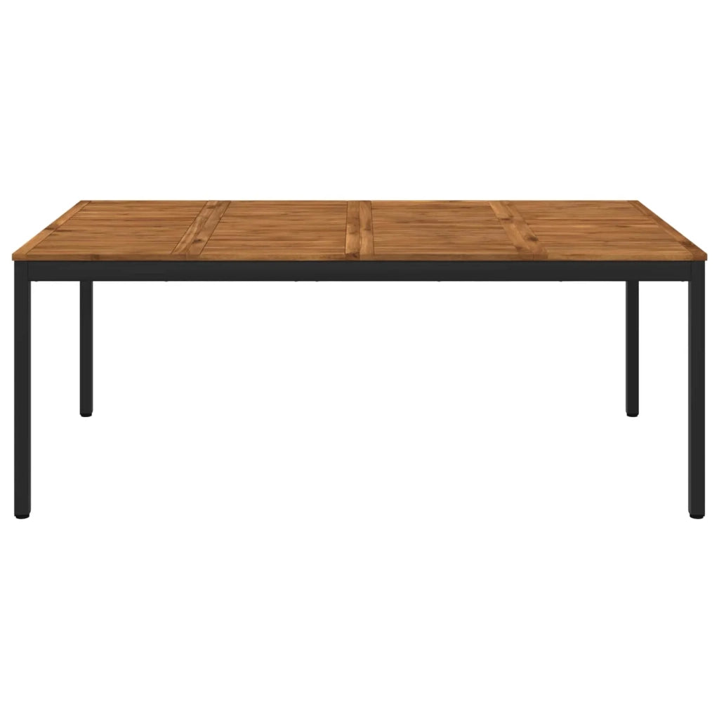Tavolo da cena da giardino Naturale e Nero 196 x 100,5 x 75 cm 3394419