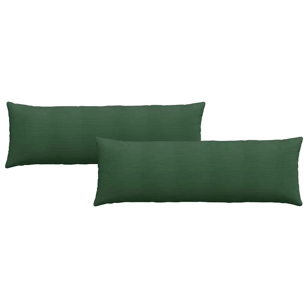 Cuscini da Divano 2 pz-Set di 2 Cuscini per Sofa Verde Scuro 120 x 40 cm 945092