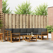 Set di divani da esterno con cuscino 8 pcs Naturale e Antracite