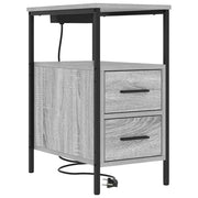 Comodino | Armadio da Notte | Mobiletto da notte con cassetto Grigio Sonoma 30 x 48 x 61 cm