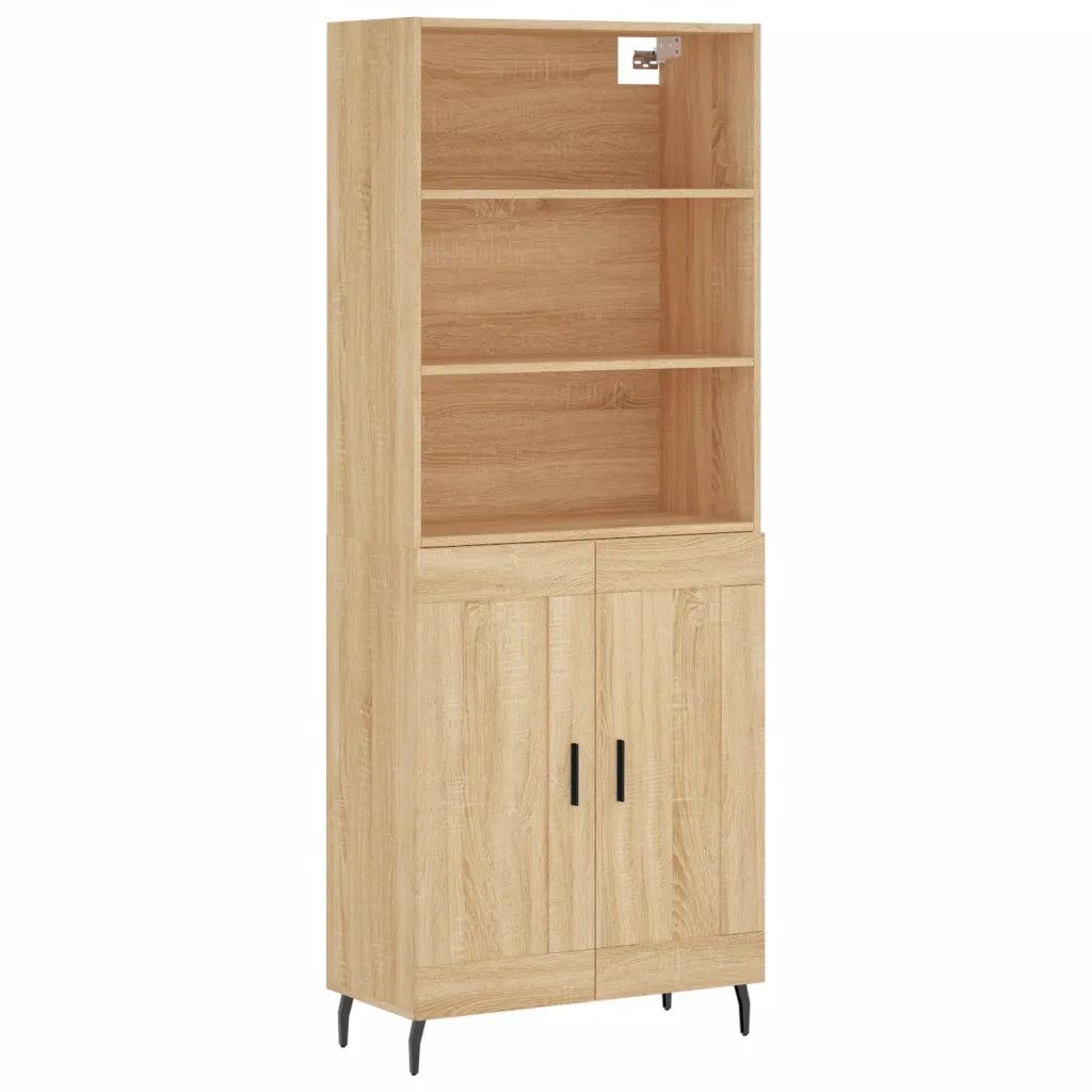 Credenza Rovere Sonoma 69,5x34x180 cm in Legno Multistrato 3189976