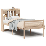 Letto singolo | Letto per adulti | Letto Libreria senza Materasso 90x200 cm Legno Massello Pino