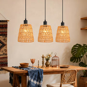 Lampada a sospensione ZMH per sala da pranzo 3 luci nera 120 cm altezza regolabile