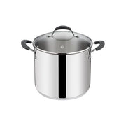 Lagostina 8900547391 Tempra Pentola con Coperchio in Vetro Acciaio Inox 18-10 20 cm 5.3 L Fondo Lagotherm Induzione colore Lucido