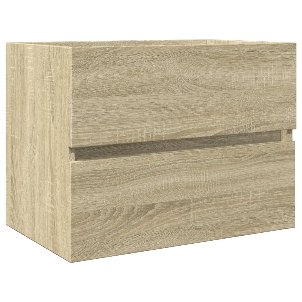 Set Mobili da Bagno 2 pz in Ceramica e Legno Multistrato