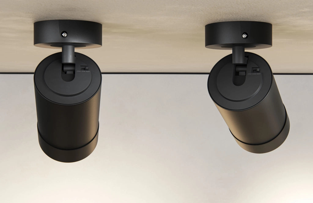 Faretto LED Crown Base 25W Bianco Opaco Orientabile, Fascio Regolabile 24-60°, Tecnologia Switch 2700K/3000K/4000K, CRI>90, Installazione Versatile