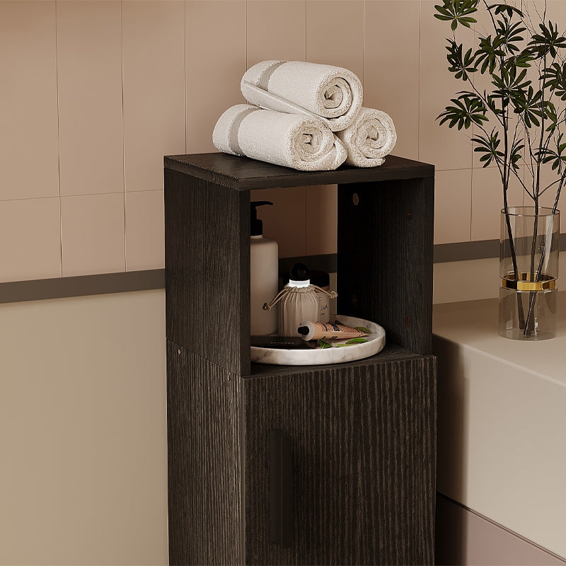 MOBILE DA BAGNO A COLONNA STRETTO LOFT NERO – MODERNO 101 CM