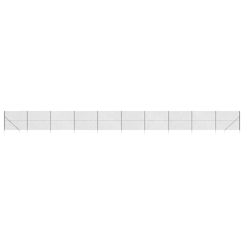 Recinzione a Rete con Picchetti Ancoraggio Antracite 1,4x25 m 153979