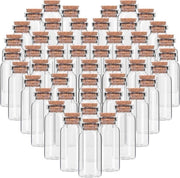 Pacchetto di 50 contenitori in vetro per regali con coperchi in gomma - 10 ml - Mini flaconi a chiusura ermetica per conservazione per matrimoni, feste, cucina, spezie e marmellate