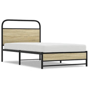 Letto singolo | Letto per adulti | Giroletto senza Materasso Rovere Sonoma 90x190 cm in Truciolato