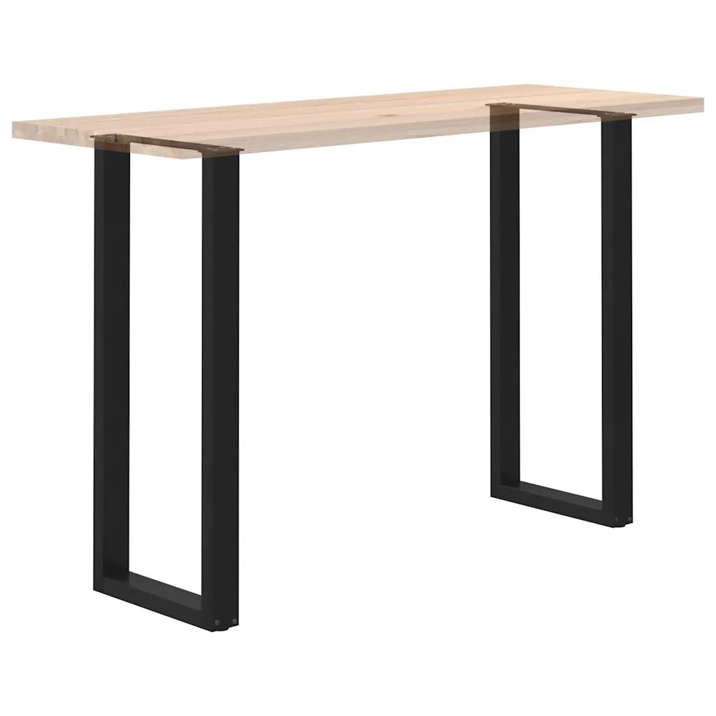 Gambe per tavolo da bar a forma di U 2 pz nere 40x(110-111) cm in acciaio 4013240