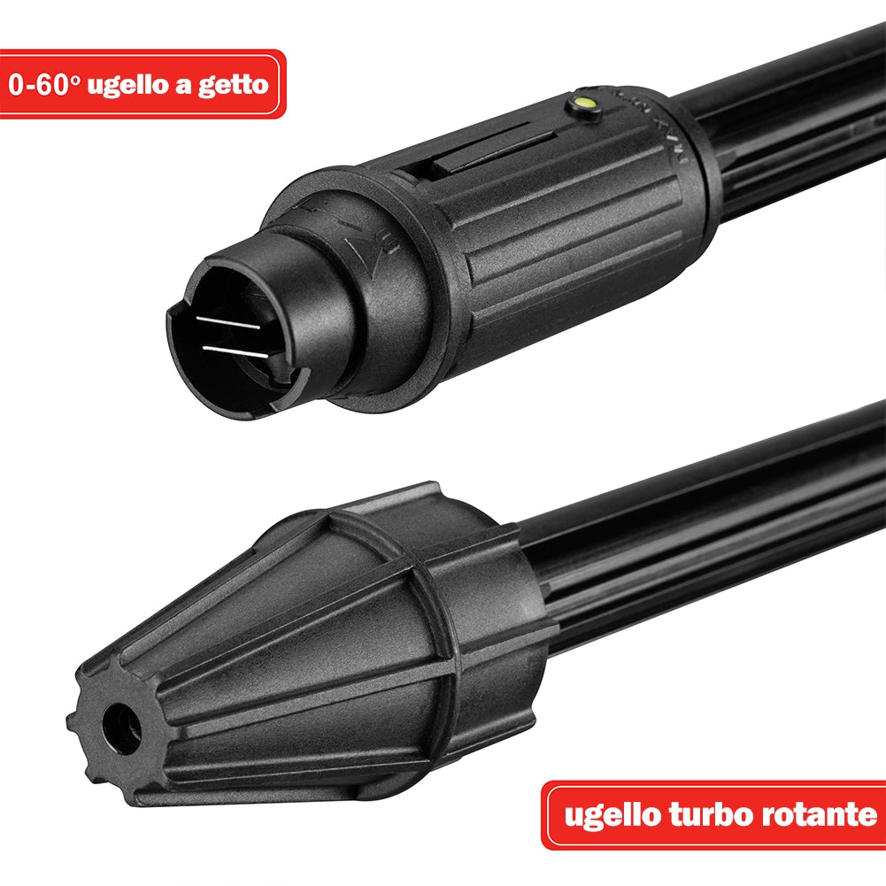 Pistola a Spruzzo Acqua per Idropulitrice con 2 Lance 160Bar Compatibile Lavor