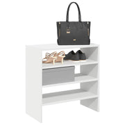Scarpiere 2 pz Impilabili-Set di 2 Scaffale per scarpe Bianche 60x30x30,5 cm