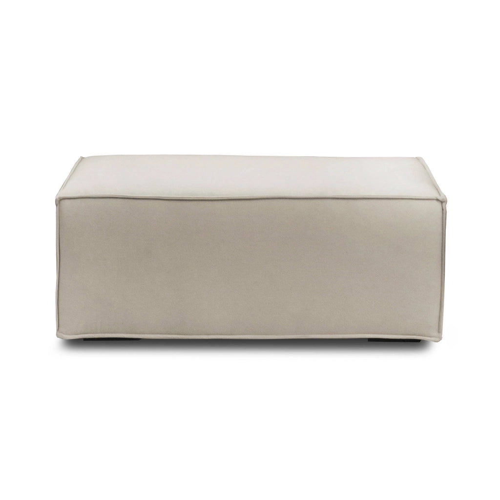 Pouf Assisi, Pouf da salotto, 100% Made in Italy, Poltroncina relax in tessuto imbottito, Cm 100x70h43, Tortora