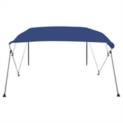 Bimini di Prua con Tendalino a 4 Archi-Tenda da Sole per Bimini di Prua Blu 243x210x137 cm