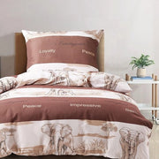 Set di lenzuola da letto extra morbide, 135 x 200 cm, 2 pezzi, set di lenzuola da letto extra morbide per coperta da letto con microfibra 100 g/m² e cuscino 80 x 80 cm, con olifanti