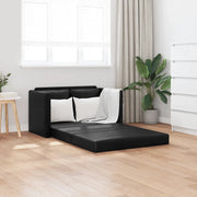 vidaXL Divano Letto da Terra 2 in 1 Nero 112x174x55 cm Similpelle