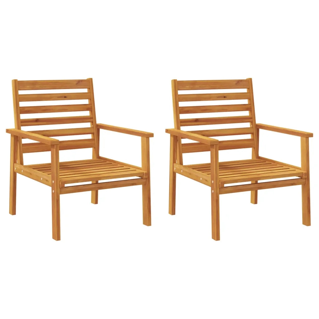 Poltrone da Giardino 2 pz 66,5x65x81 cm Legno Massello Acacia