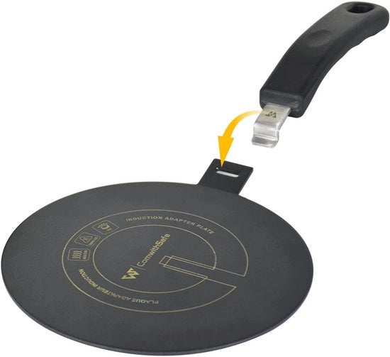 Adattatore inductive da 20 cm con manico rimovibile - Scambiatore di calore per inductie e gas