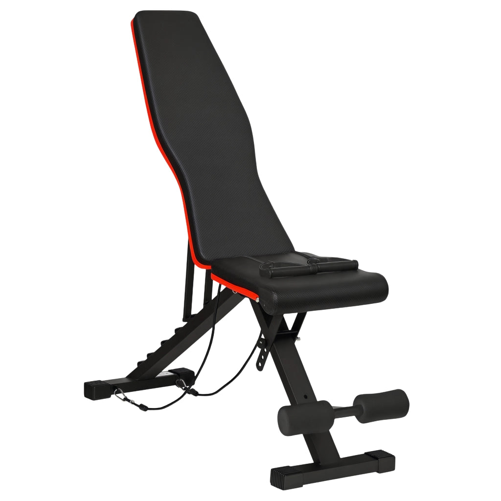 Panca Multifunzione per Addominali e Pesi con Inclinazione Regolabile ¨C Minimal ¨C 130x48x48-109cm Nero