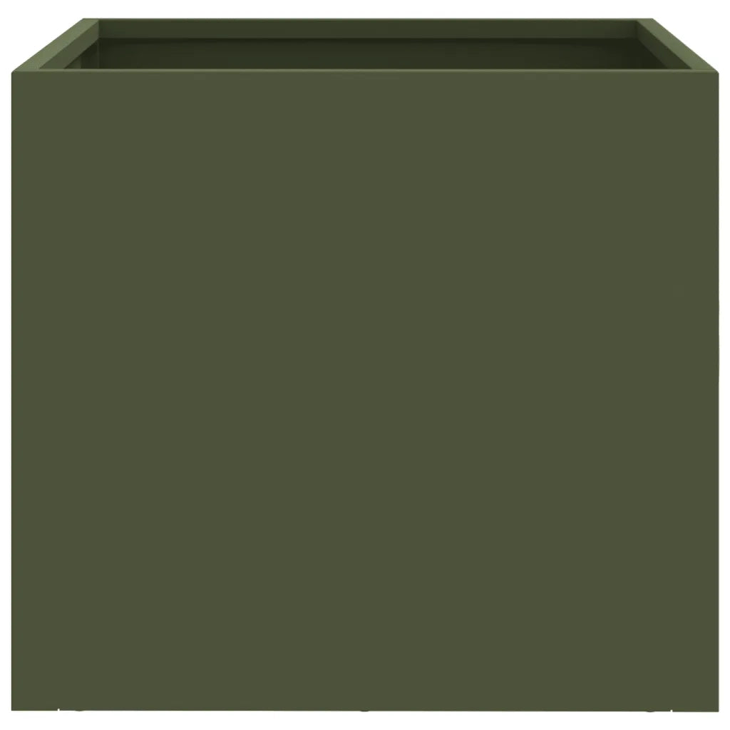 Fioriera da Giardino Verde Oliva 32x30x29 cm in Acciaio 841541