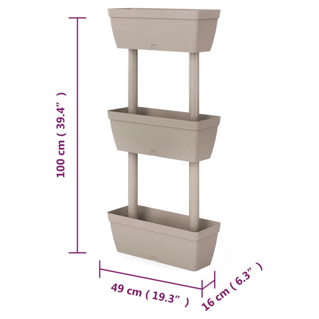 Fioriere | Cassetta per fiori | Vaso da Giardino 6 pz Grigio Talpa