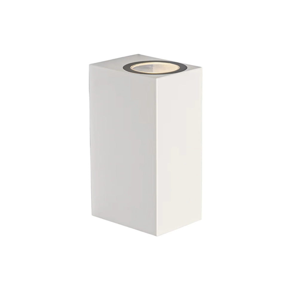 Applique Esterno Moderna Isla Alluminio Bianco 2 Luci Gu10 Ip54