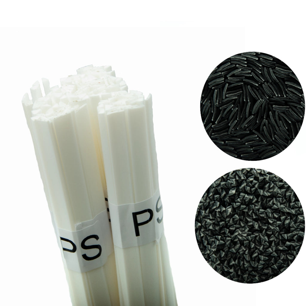 Saldatura Plastica PS (GPPS) – Granuli Bianchi 100g | Filo 42 cm, Forma Mista | Per Serbatoi, Scatole, Contenitori