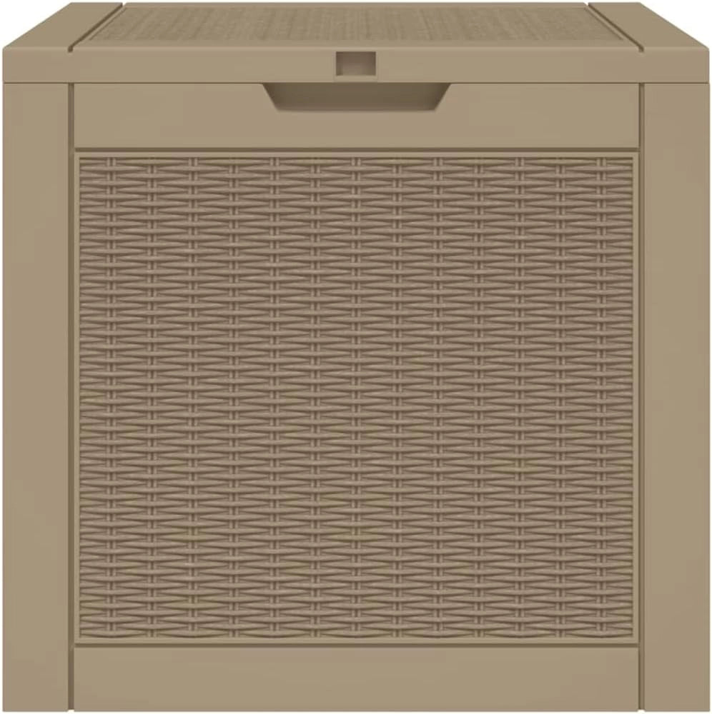 Scatola portaoggetti da giardino in PP marrone chiaro 55,5 x 43 x 53 cm, Baul per esterni, Baul per esterni, Baul per giardino, Baul Garden