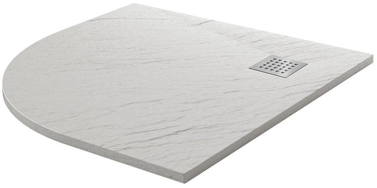 Piatto Doccia Semicircolare 90x90 cm in Acrilico Fosterberg Azalea 4 Bianco