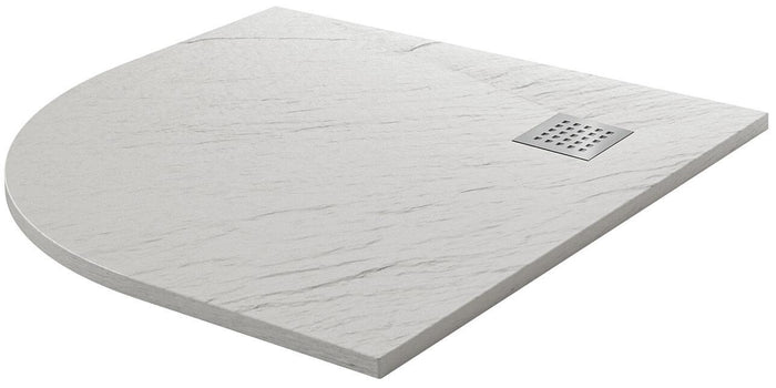Piatto Doccia Semicircolare 90x90 cm in Acrilico Fosterberg Azalea 4 Bianco