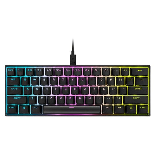 Tastiera computer usb type-a, usb type-c rgb k65 mini 60% mx red black ch 9194010 it