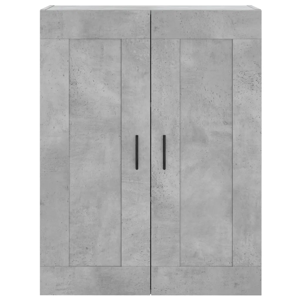 Mobile a Parete Grigio Cemento 69,5x34x90 cm Legno Multistrato 830400