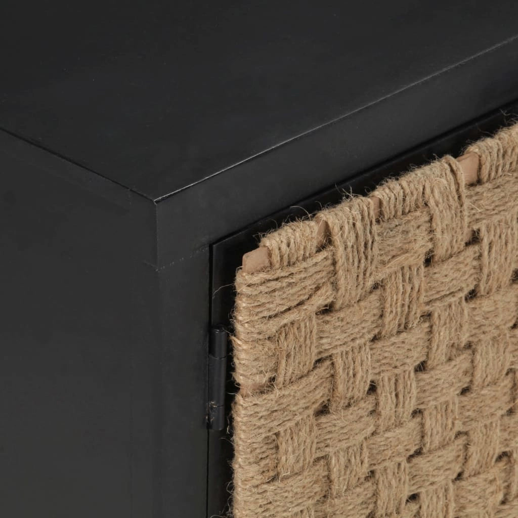 Mobile TV multimediale scaffale TV credenza mobile TV sala da pranzo soggiorno camera da letto 120 x 30 x 40 cm legno massello di mango nero 02_0025835