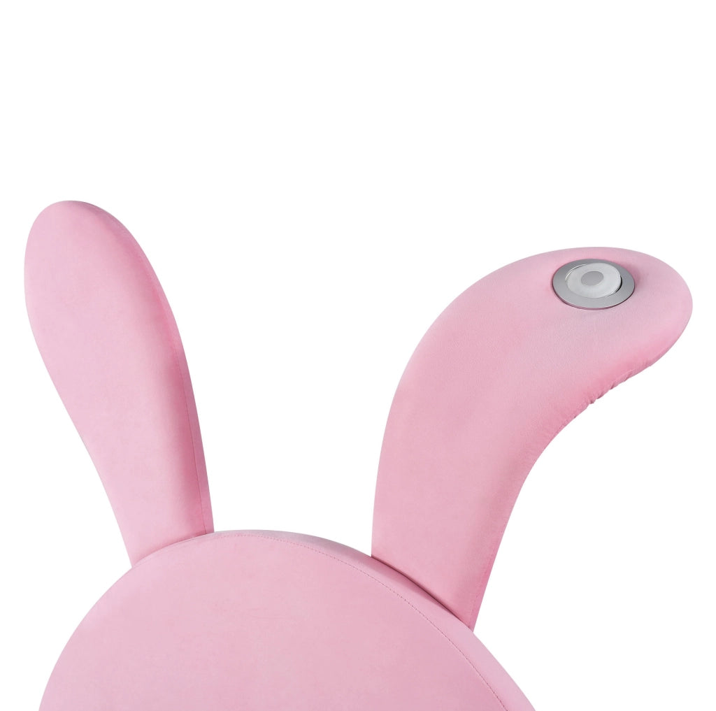 Letto imbottito 90x200 cm; con 2 panche contenitore e LED; velluto; rosa (Senza materasso)