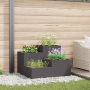 Vaso da giardino-Fioriera Esterno-Contenitore per Piante Nero 100 x 100 x 60 cm Acciaio