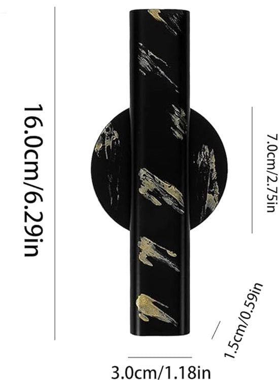 Vassoio per candele - Decorazione per fiori secchi - 2 pezzi - Nero