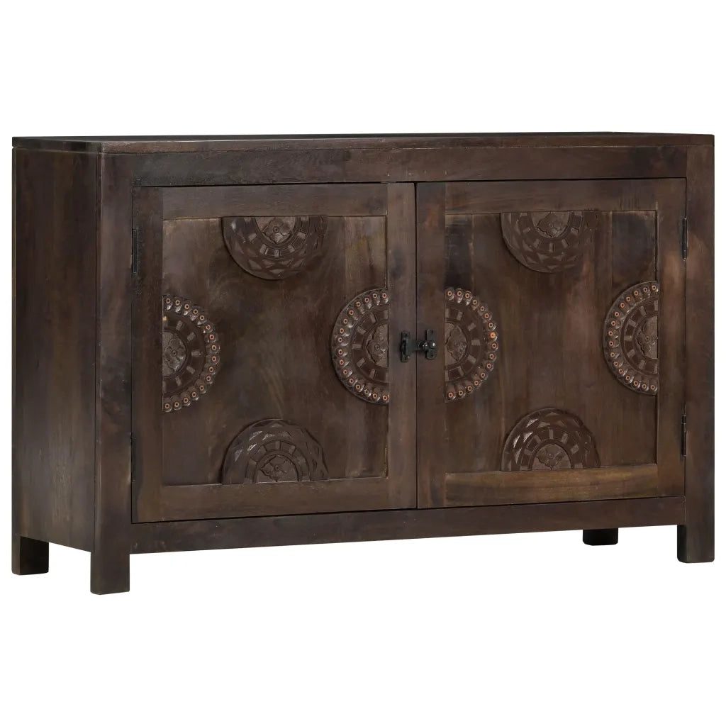 Credenza con Design Intagliato 110x35x70 cm in Legno di Mango 247765