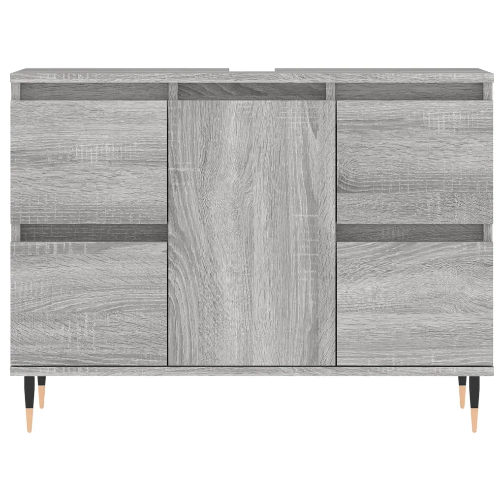 Mobile da Bagno | Armadio da bagno Grigio Sonoma 80x33x60 cm in Legno Multistrato