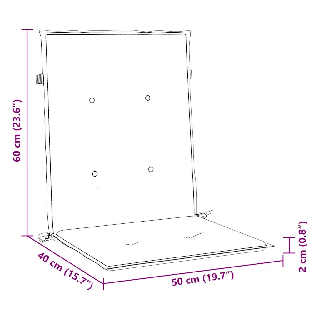 Cuscini per Sedia 4 pz Crema 100x50x2 cm in Tessuto Oxford 47553