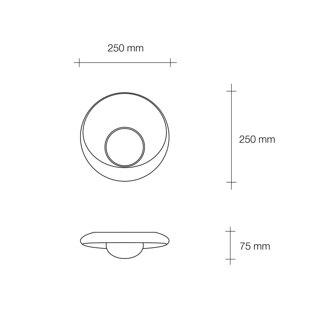 PITANE Parete/Soffitto Con Vetro 1 Luce in gesso nianco attacco GX53 25x25cm