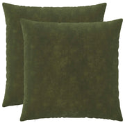 Federa 2 pcs HEERLEN Verde 55 x 55 cm Fleece in microfibra 912347