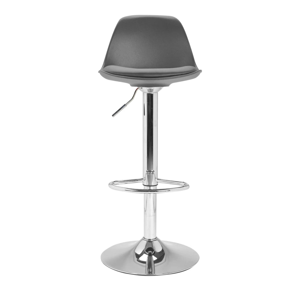 IDMarket - Set di 4 sgabelli da bar design grigio KARL