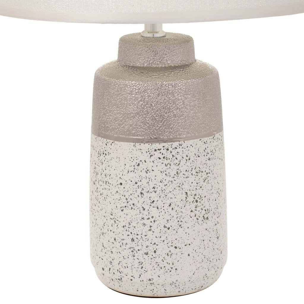 Lampada da tavolo in ceramica argento 12,5x12,5x30,5h