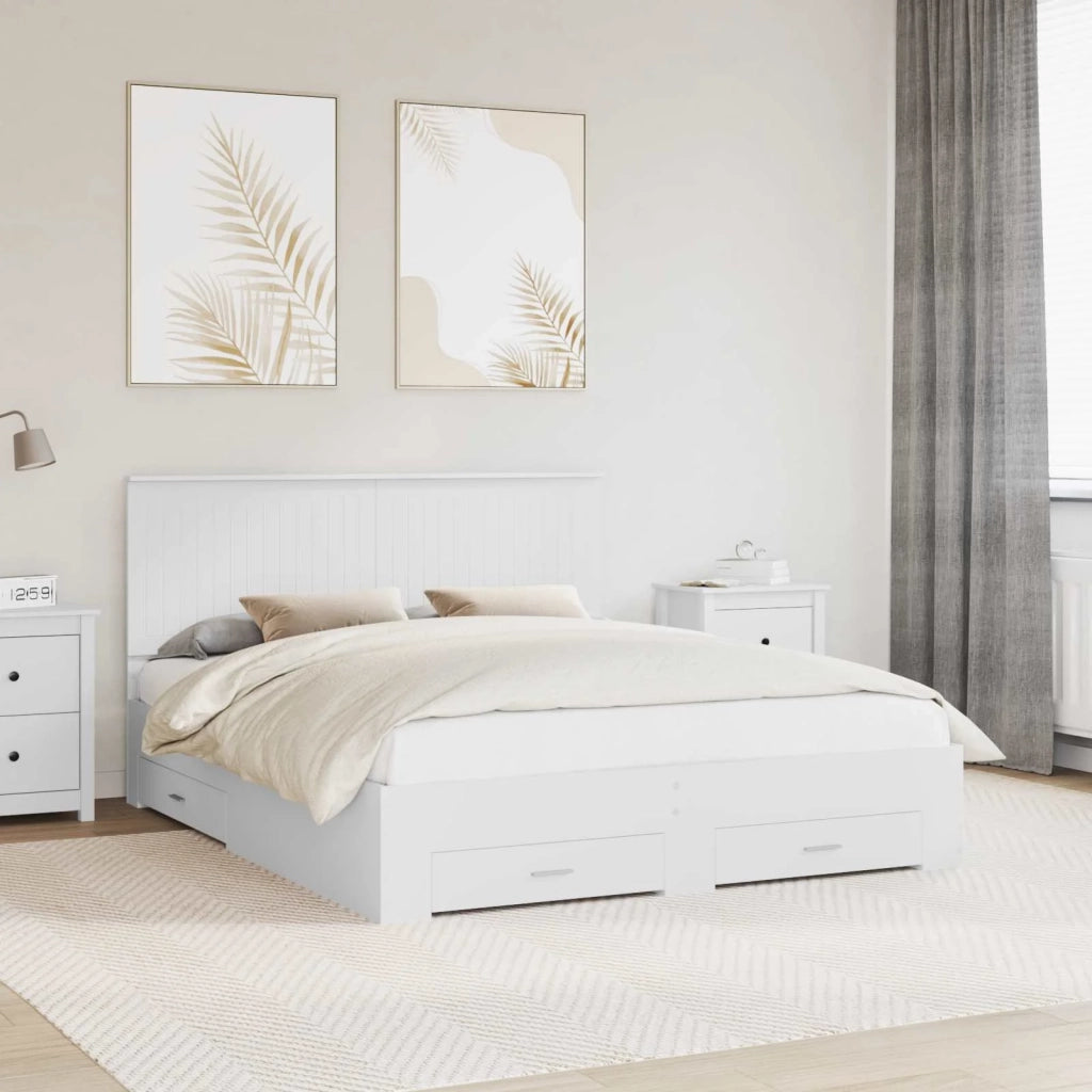 Struttura del letto Bianco 160 x 200 cm Legno multistrato 3411280