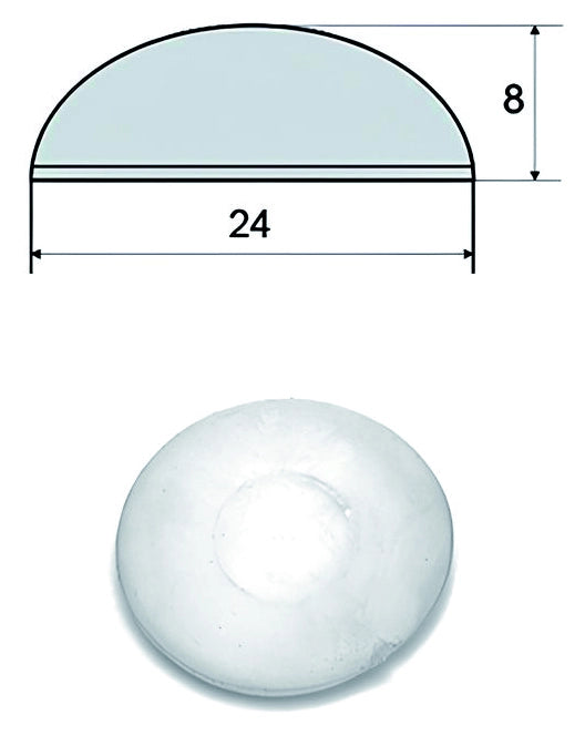 PARACOLPO ADESIVO MEZZALUNA IN GOMMA 4 PZ  mm. 24x8 12.00 confezioni