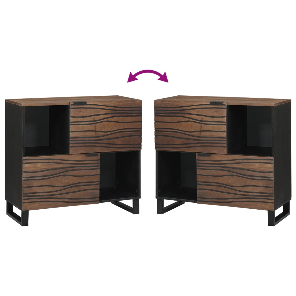 Mobile 80x33.5x75 cm Legno Solido Mango